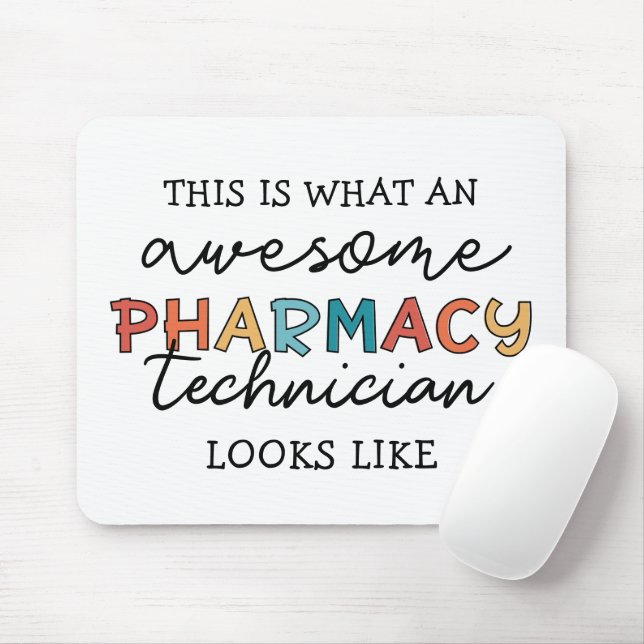 Pharmacy Technician Awesome Pharmacy Tech Funny Mouse Pad (With Mouse)
