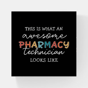 Pharmacy Technician Awesome Pharmacy Tech Funny Paperweight