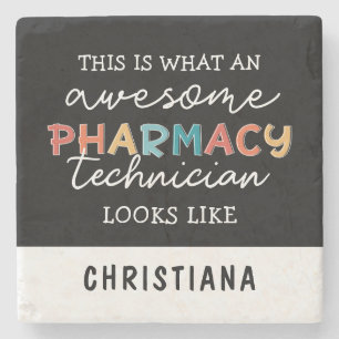 Pharmacy Technician Awesome Pharmacy Tech Funny Stone Coaster