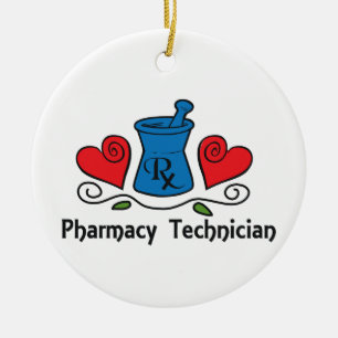 Pharmacy Technician Ceramic Tree Decoration