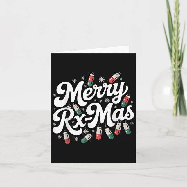 Pharmacy Technician Christmas Pharmacist Pharmacy  Card (Front)