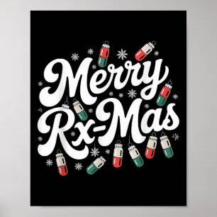 Pharmacy Technician Christmas Pharmacist Pharmacy Poster