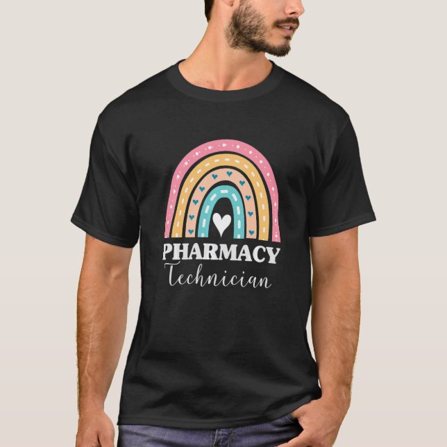 Pharmacy Technician Cute Rainbow Cpht Pharmacist T T-Shirt (Front)