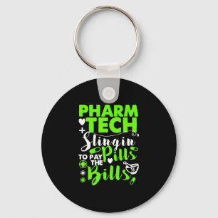 Pharmacy Technician Funny Shirt Key Ring