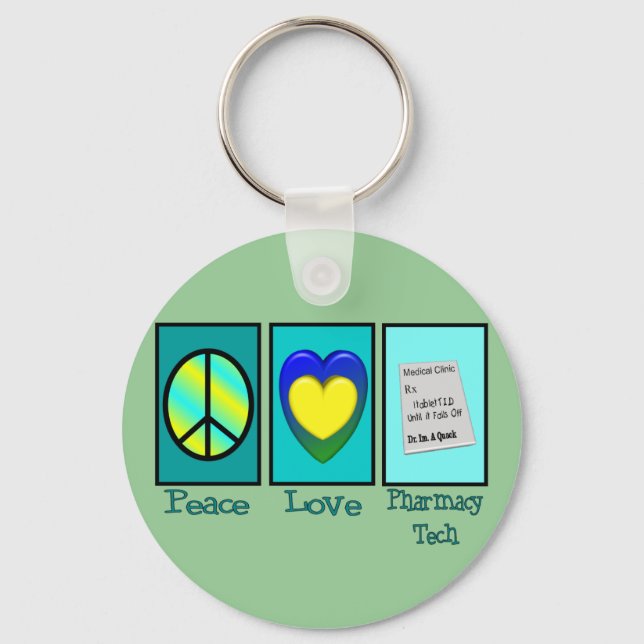 Pharmacy Technician Gifts Key Ring (Front)