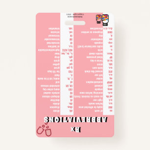 Pharmacy Technician - Rx Abbreviations (S2) Badge ID Badge