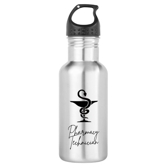 Pharmacy Technician Stainless Steel Water Bottle (Front)