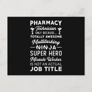 Pharmacy Technician Tech Medicine Hero Pharmacist Postcard