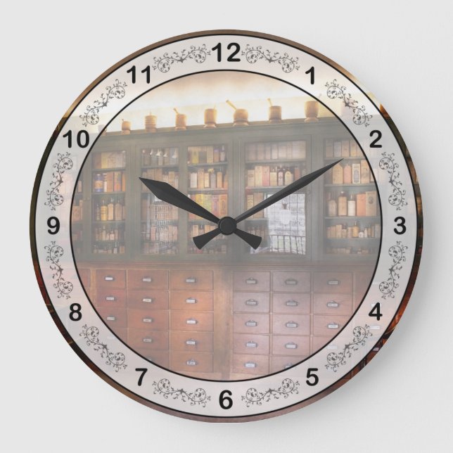 Pharmacy - The Apothecary Shop Large Clock (Front)