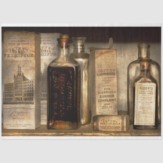 Pharmacy - Things in bottles and boxes Tissue Paper (Front)