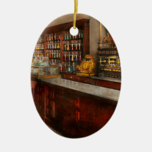 Pharmacy - W.B. Danforth Drugs 1895 Ceramic Tree Decoration
