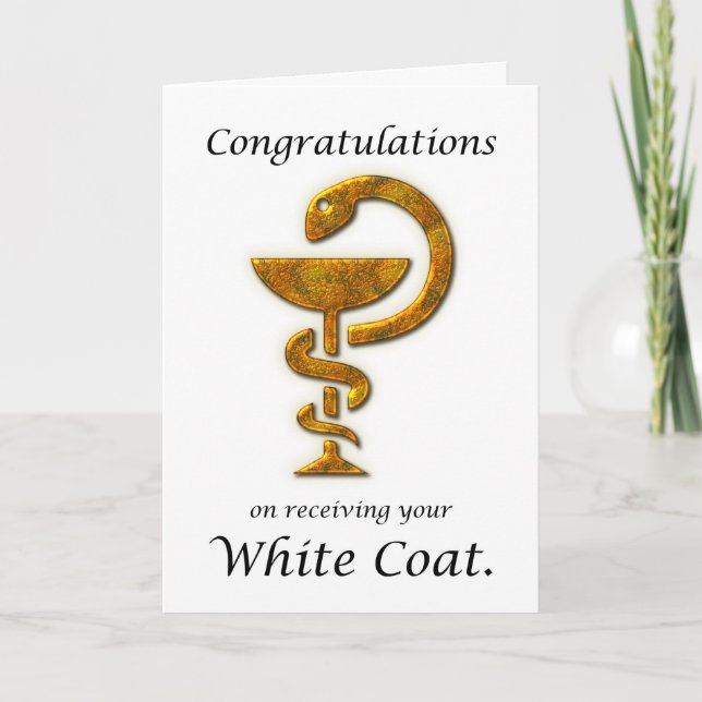 Pharmacy White Coat Ceremony Congratulations Card (Front)