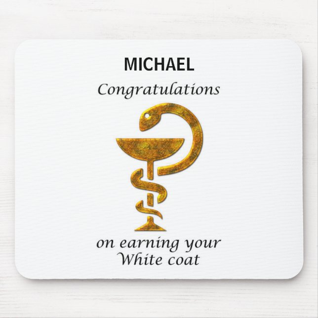 Pharmacy White Coat Ceremony Congratulations Mouse Pad (Front)