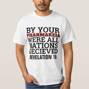 PHARMAKEIA, VACCINE, MARK OF THE BEAST, T-SHIRTS