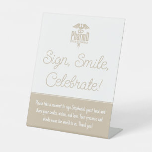 PharmD Doctor of Pharmacy Graduation Guest Book Pedestal Sign