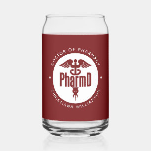 PharmD Doctor of Pharmacy Graduation Pharmacist Can Glass