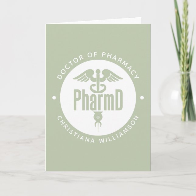 PharmD Doctor of Pharmacy Graduation Pharmacist Card (Front)
