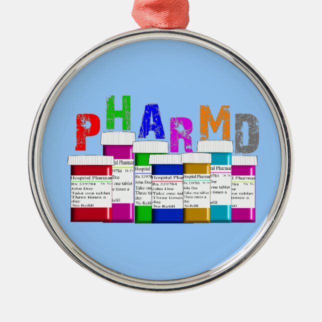 PharmD Pharmacy Student Christmas Ornament (Front)