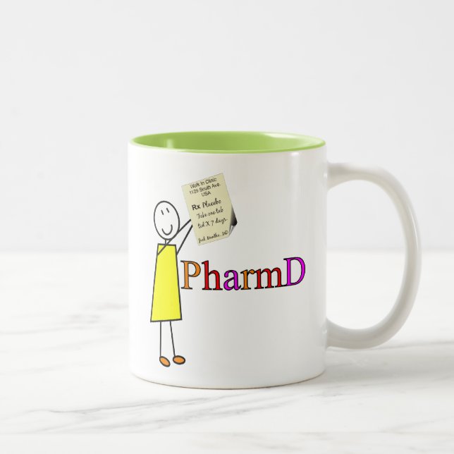 PharmD Pharmacy Student Gifts Two-Tone Coffee Mug (Right)