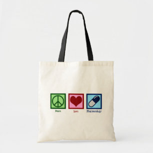 Pharmocologist Peace Love Pharmocology Tote Bag