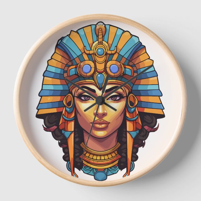 pharouh eygptian strong woman clock (Front)