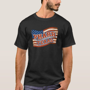 Pharr City National Texas Day Vintage American Fla T-Shirt