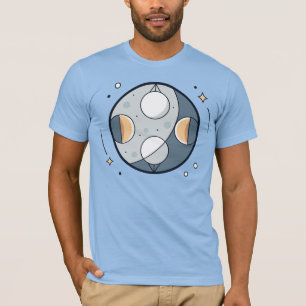 Phases of the moon in cosmic balance design T-Shirt
