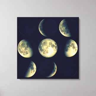 Phases of The Moon ~ Lunar Cycle Canvas Print