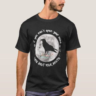 Phases Of The Moon Open Your Mind Raven Wicca Tatt T-Shirt