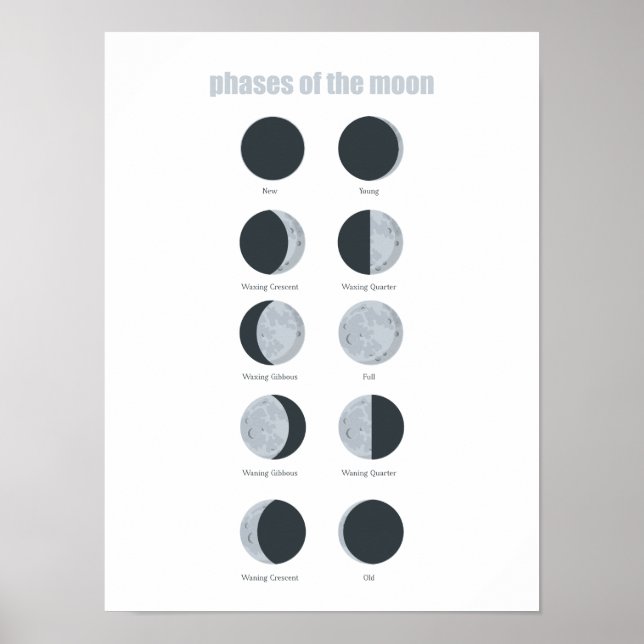 Phases Of The Moon Poster (Front)