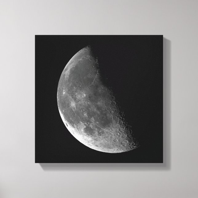 PHASES OF THE MOON SERIES, HALF MOON. PHOTO 4 OF 5 CANVAS PRINT (Front)