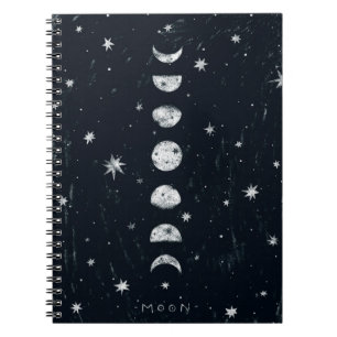 Phases of the moon Spiral Notebook