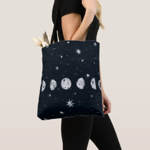 Phases of the moon tote bag