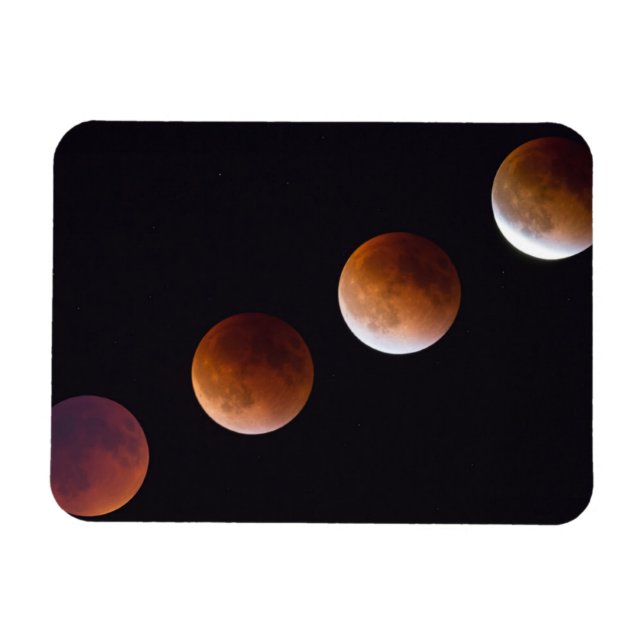 Phases of Total Lunar Eclipse | Seattle Magnet (Horizontal)