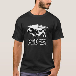 PhD 2023 doctor hat with doctorate for graduation  T-Shirt