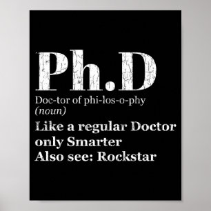 Phd definition funny graduation candidate graphic  poster
