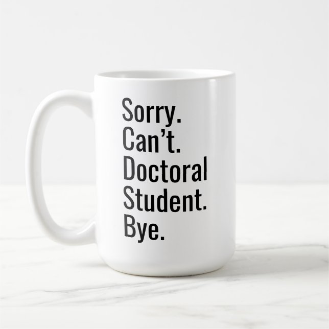 PhD Definition Mug Doctorate Graduation Gift (Left)