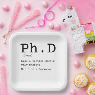 PhD definition philosophy doctor dissertation Paper Plate