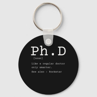 PhD definition philosophy doctor teacher funny Key Ring
