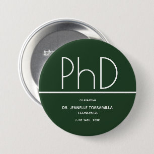 PhD degree Keepsake Graduation 7.5 Cm Round Badge