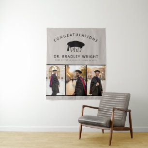 PhD Doctoral Grad Hat Doctoral Graduation Tapestry