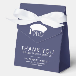 PhD Doctoral Grad Hat Graduation Thank You Favour Box
