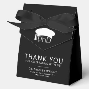 PhD Doctoral Grad Hat Graduation Thank You Favour Box