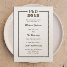 PhD Doctoral Graduation Announcement Metallic