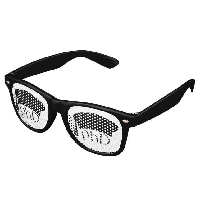 PhD Doctoral Hat Doctoral Degree Graduation Retro Sunglasses (Angled)