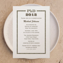 PhD Doctorate Graduation Invitation Metallic