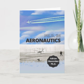 PhD Doctorate in  Aeronautics Congratulations Card