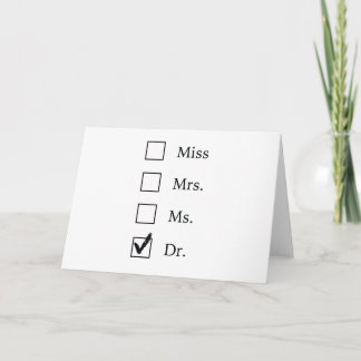 PhD gifts for women Card