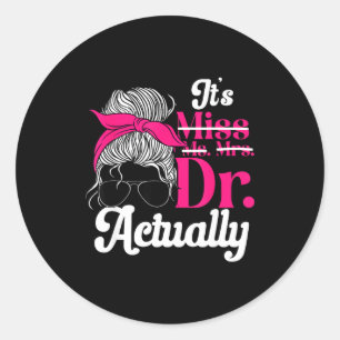 Phd graduate doctorate degree ph.d. graduation classic round sticker