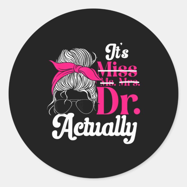 Phd graduate doctorate degree ph.d. graduation classic round sticker (Front)